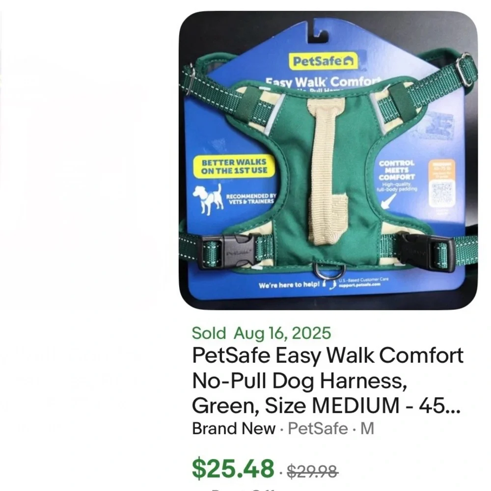 NWT PetSafe Easy Walk Comfort No-Pull Dog Harness Pink Size LG 75-130